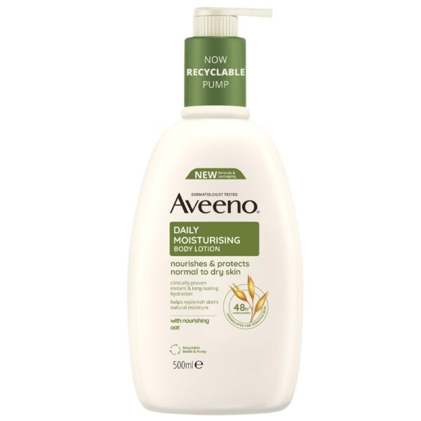 Aveeno Daily Moisturising Body Lotion | With Soothing Oats + Rich Emollients | 500ml