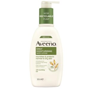 Aveeno Daily Moisturising Body Lotion, With Soothing Oats & Rich Emollients, Suitable For Sensitive Skin, 300ml