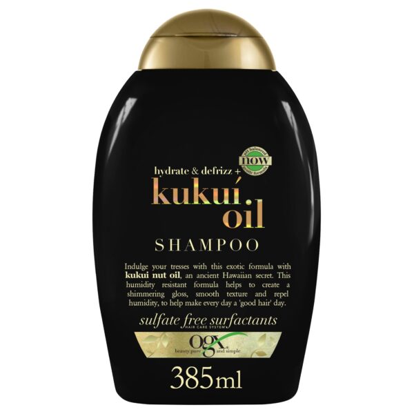 OGX Kukui Oil Shampoo for Frizzy Hair - Humidity Resistant & Sulfate Free 385ml