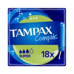 Tampax Compak Super Tampons - Comfortable Leak Protection for Moderate to Heavy Flow