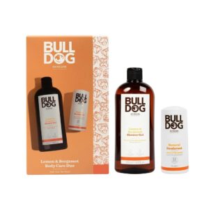 Bulldog Skincare Lemon & Bergamot Body Care Duo Giftset for Men | Vegan Christmas Gift