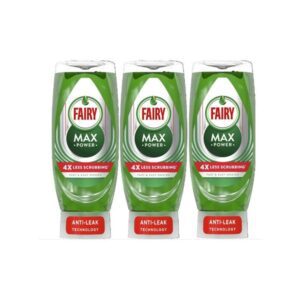 Fairy Max Power Original Washing Up Liquid - 3 Pack (3 x 450 ml) | Powerful Dishwashing Detergent for Sparkling Clean Dishes