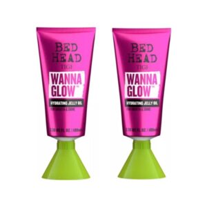 Tigi Bed Head Wanna Glow Hydrating Jelly Oil 100ml (Pack of 2) | Frizz Control & Hydration for Shiny, Moisturized Hair