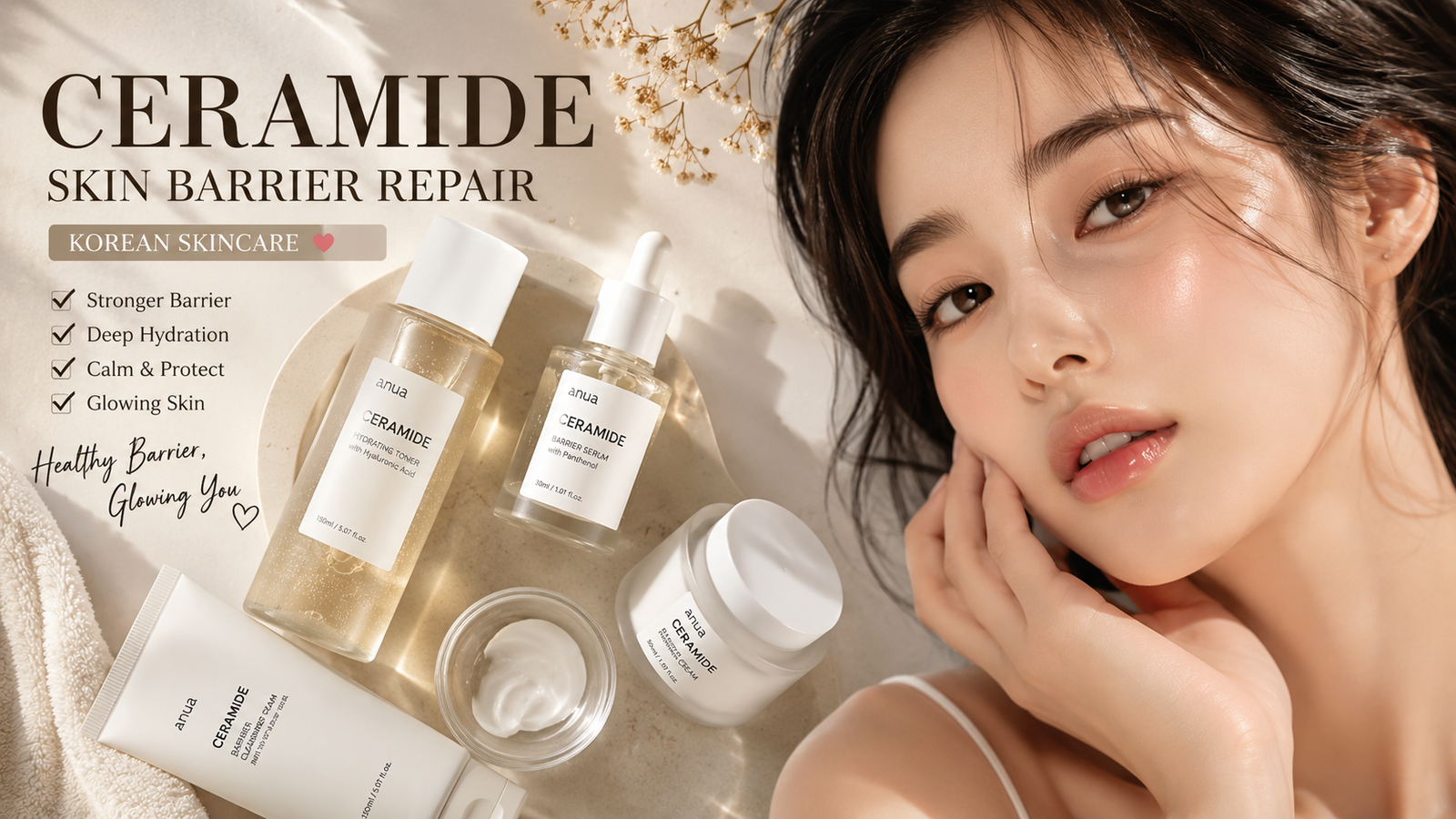 Ceramides — skin barrier repair Korean skincare UK — Qobey